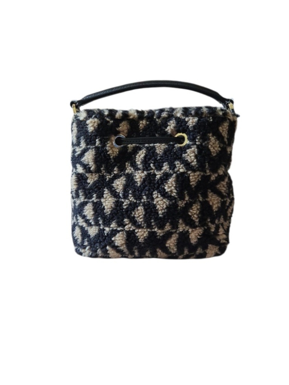 Michael Kors Suri Small Faux Fur Bucket Crossbody With Gold Hardware - Picture 3 of 9